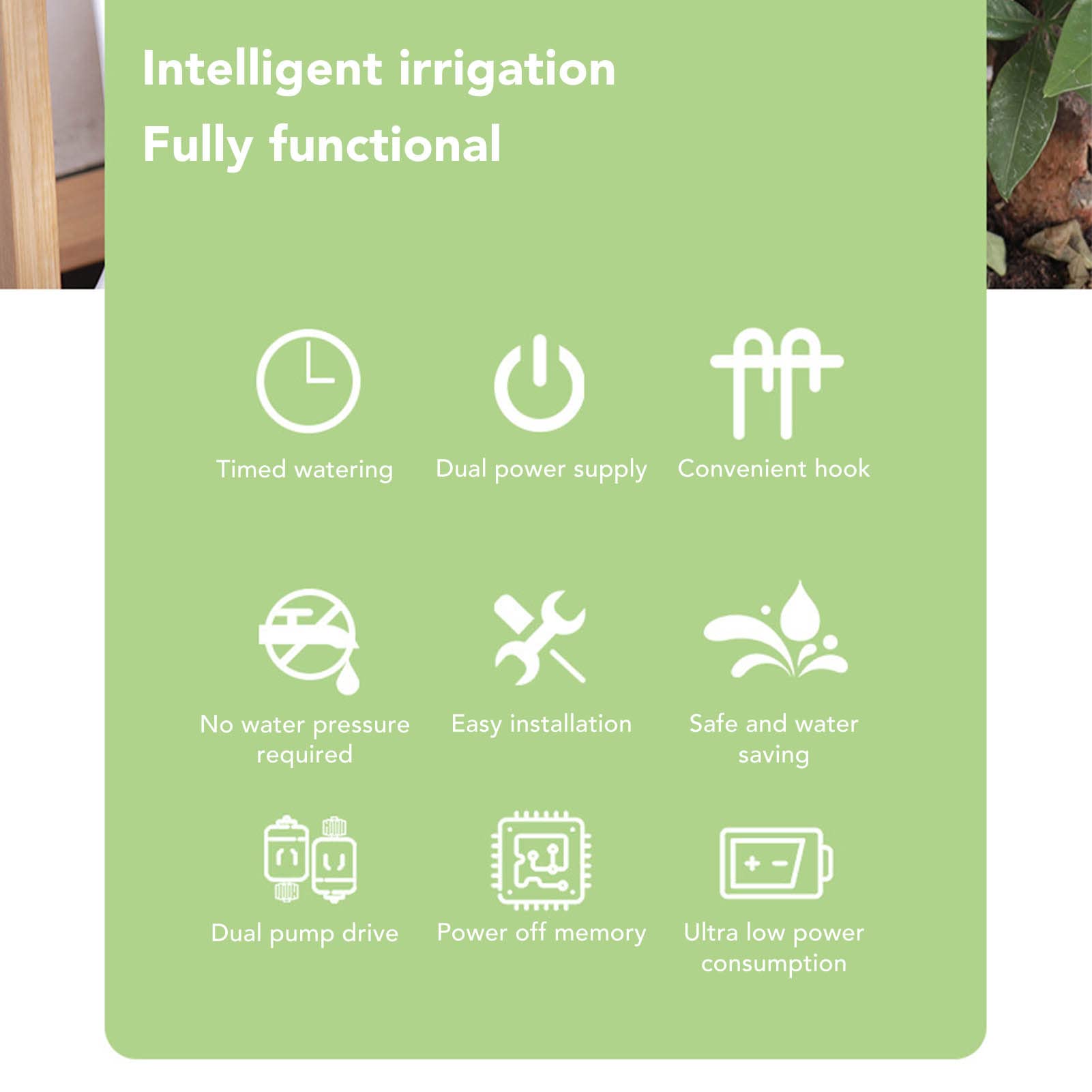 Dispositivo di Irrigazione Automatica Per Fiori a Doppia Pompa Sistema di Irrigazione Automatico Per Piante in Vaso da Interno Sistema di Irrigazione Per Balconi da Giardino