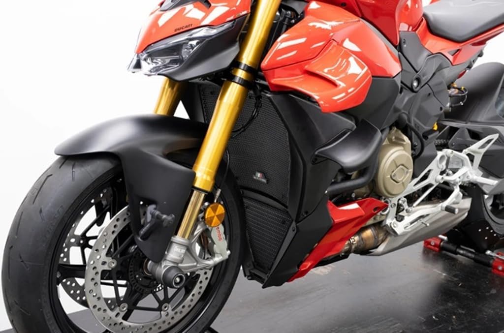 Evotech Radiator Guard Kit compatible for Ducati Streetfighter V4 Models. Year 2025 onwards. PRN018192-018198