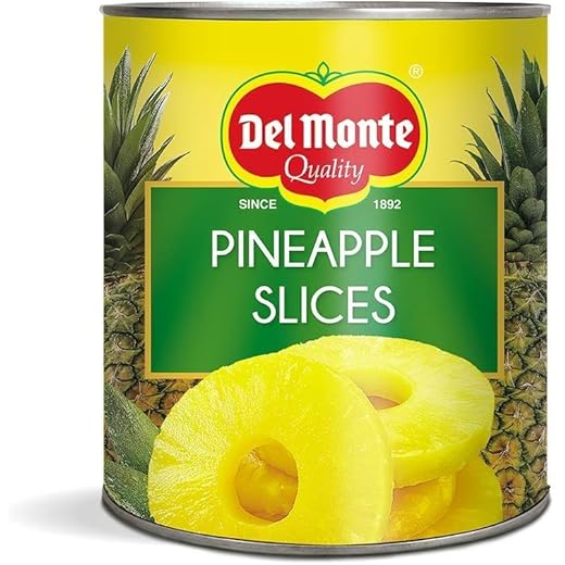 Del Monte Pineapple Slices, 836g | Canned Pineapple| Ideal for Deserts, Salads and sncaks| Product of Philippines