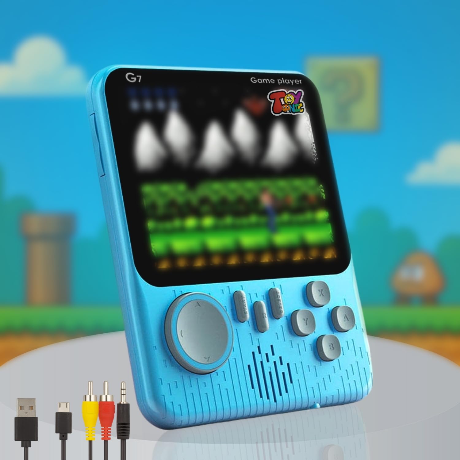 TOYTONIC Retro Handheld Gaming Console for Kids & Adults – 666-In-1 Built-in Classic Video Games – Rechargeable Game Console for Boys 7-14 Years – TV Output – Portable Toy Gift