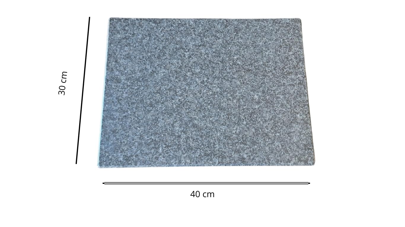 Tabla de cortar de granito negro 40x30 cm – Elegante superficie de trabajo para la cocina | Tabla artesanal Made in Italy para quesos, embutidos y sushi | Bandeja de diseño en piedra natural – Kalu