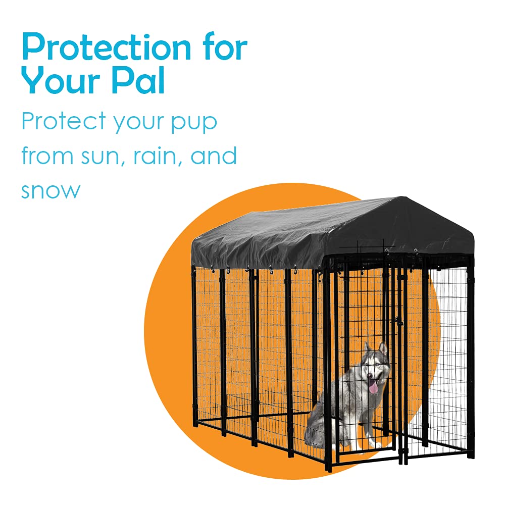 Buy Dog Kennel Outdoor, Outside Kennels, Large Wire Crate, 4x8x6 Ft