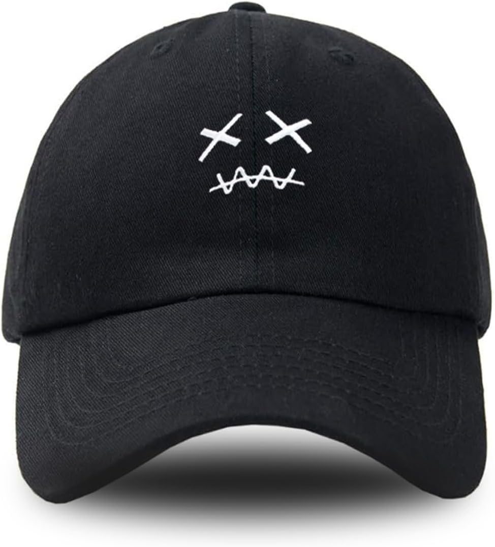 Unisex Black & White Baseball Cap-Hip Hop, Gothic, Punk Rock Streetwear Snapback Hat-Adjustable Funny Hat - Image 2