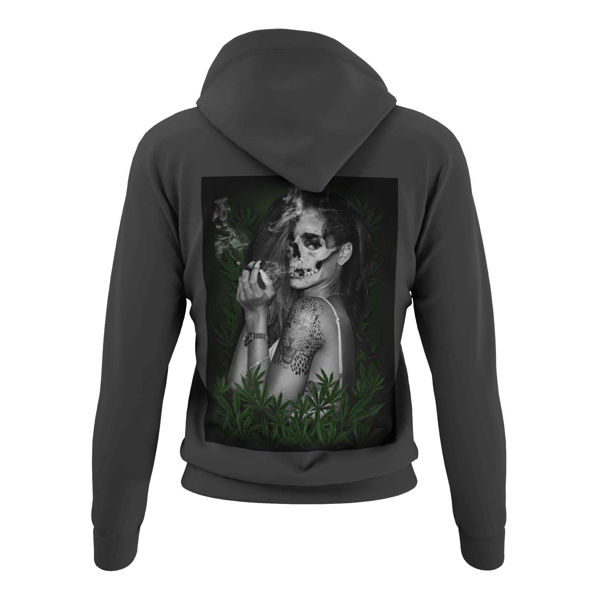 knut Fashion & Streetwear Przytulna bluza z kapturem damska motyw tatuażu czaszka design trupia czaszka damska bluza z kapturem strój tatuowany sweter clothes rozmiary XS-XXXL