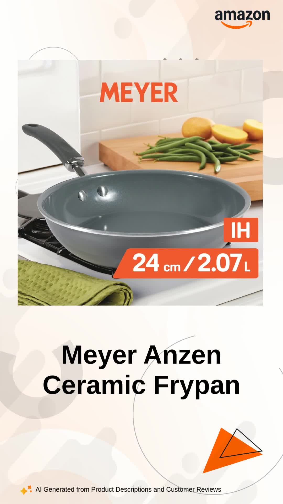 Buy Meyer Anzen Healthy Ceramic Coated Aluminium Frypan | Frying