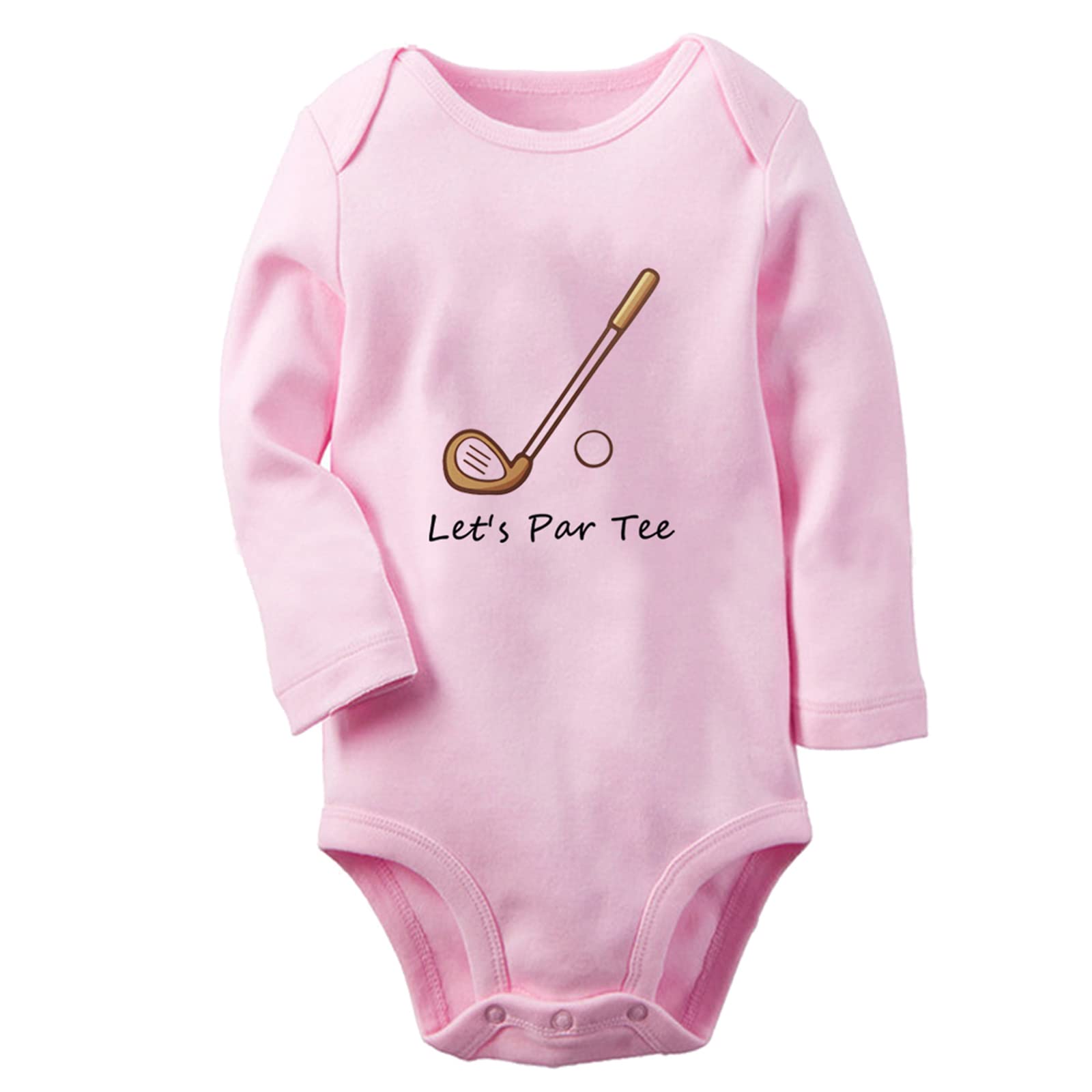 iDzn Babies Let's Par Tee Golf Śmieszne kombinezony dla noworodków niemowlęce śliczne kombinezony małe dzieci długie jednoczęściowe stroje