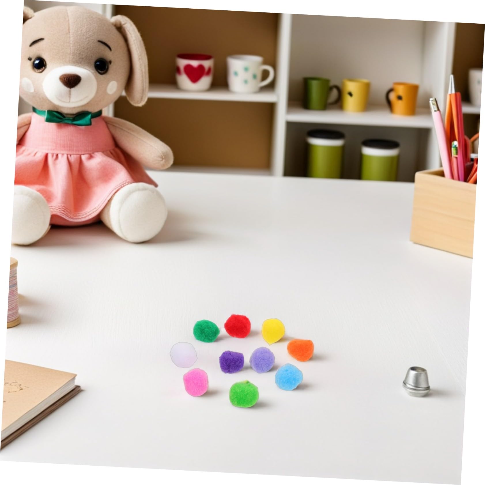 Pompons de Pom-pom Girl en Peluche, Lot de 1000 Pièces 3 Cm