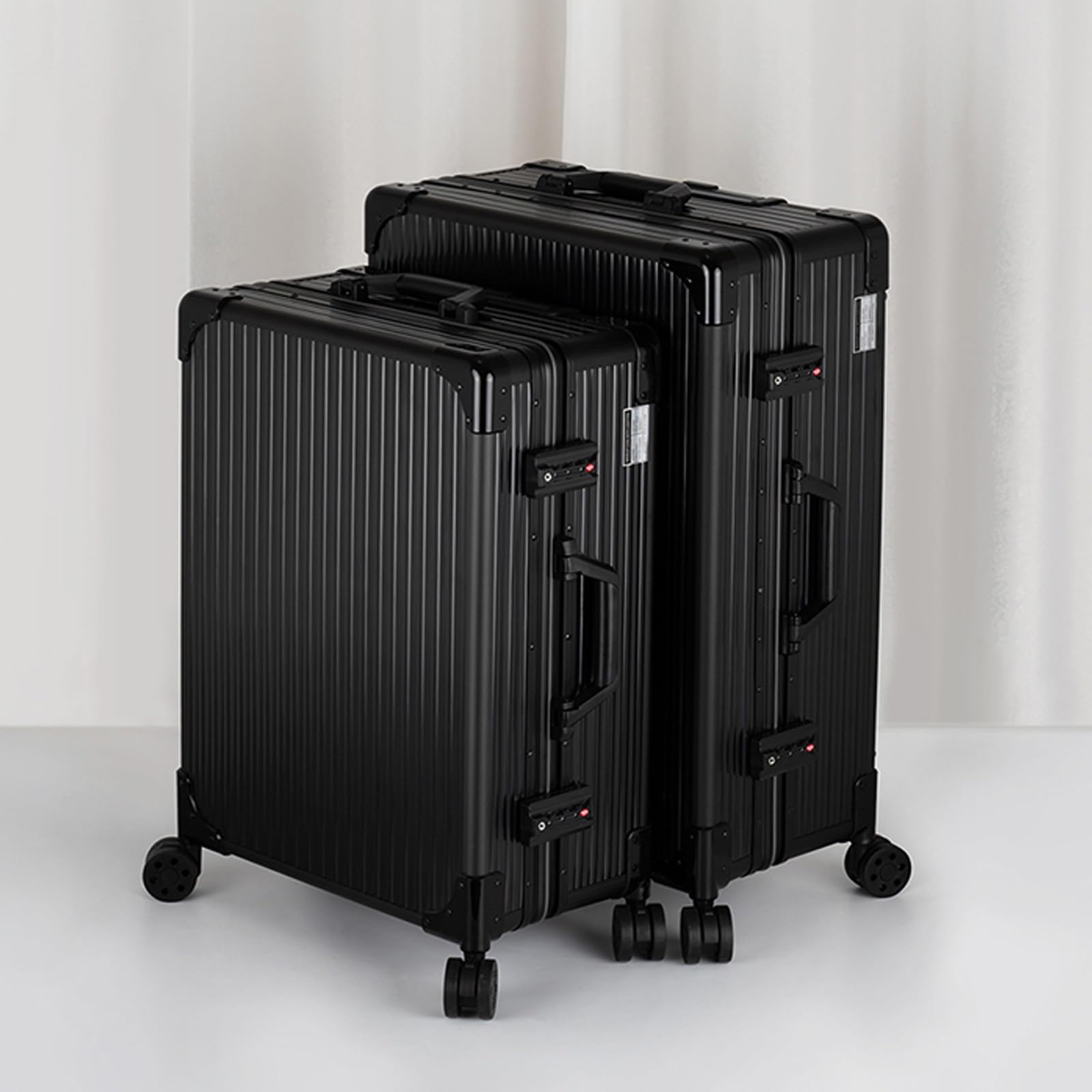 Estuche para cosméticos, Estuche de Viaje para cosméticos, Estuche de Maquillaje con Ruedas, Estuche de Maquillaje de Aluminio con Luces LED, Organizador Profesional de cosmético
