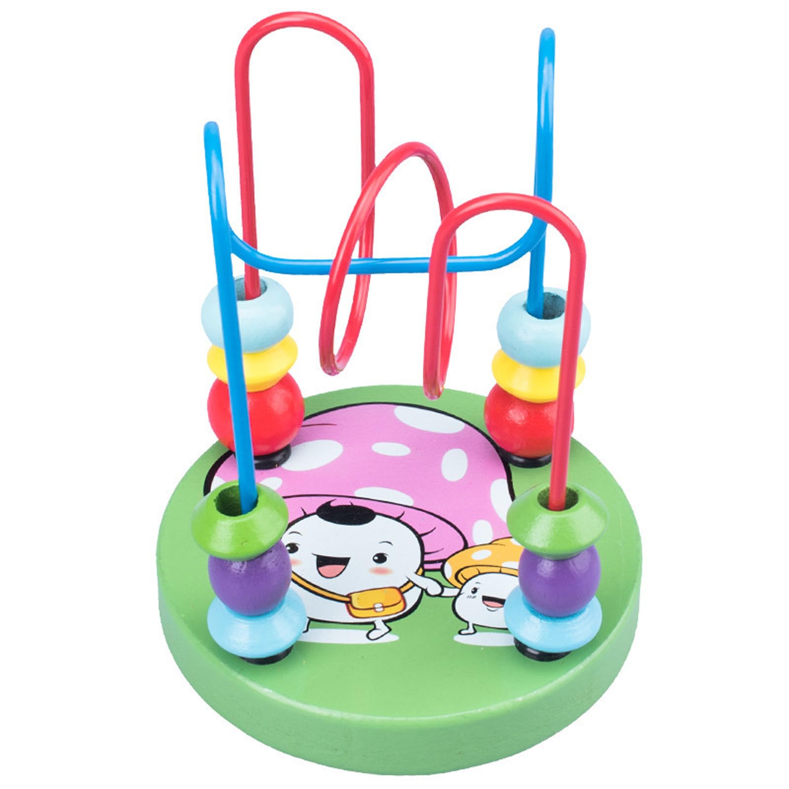 Wooden Bead Maze Roller Educational Developmental For Preschool Activity For (E, 9x9x12cm)