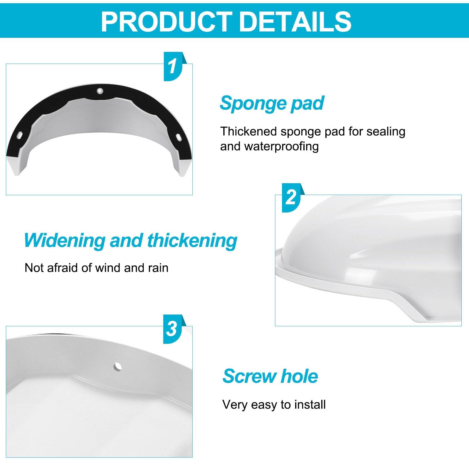 2 Pièces Protection Caméra Extérieure, Boîtier Plastique Résistant aux Intempéries, Moniteur Avec Protection Solaire et Contre la Pluie pour Caméras Bullet et Dome