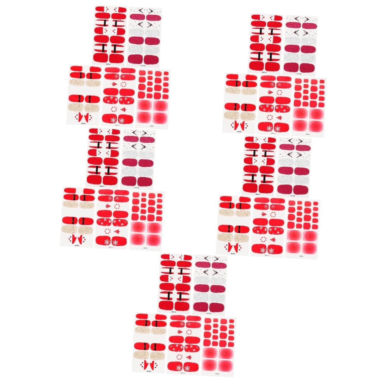 Healvian 25fogli Adesivi Per Unghie Natalizi Di Stickers Per Manicure Fai Da Te Wraps Per Unghie Tema Natale Facile Applicazione e Design Naturale Per Festività Art Creativa