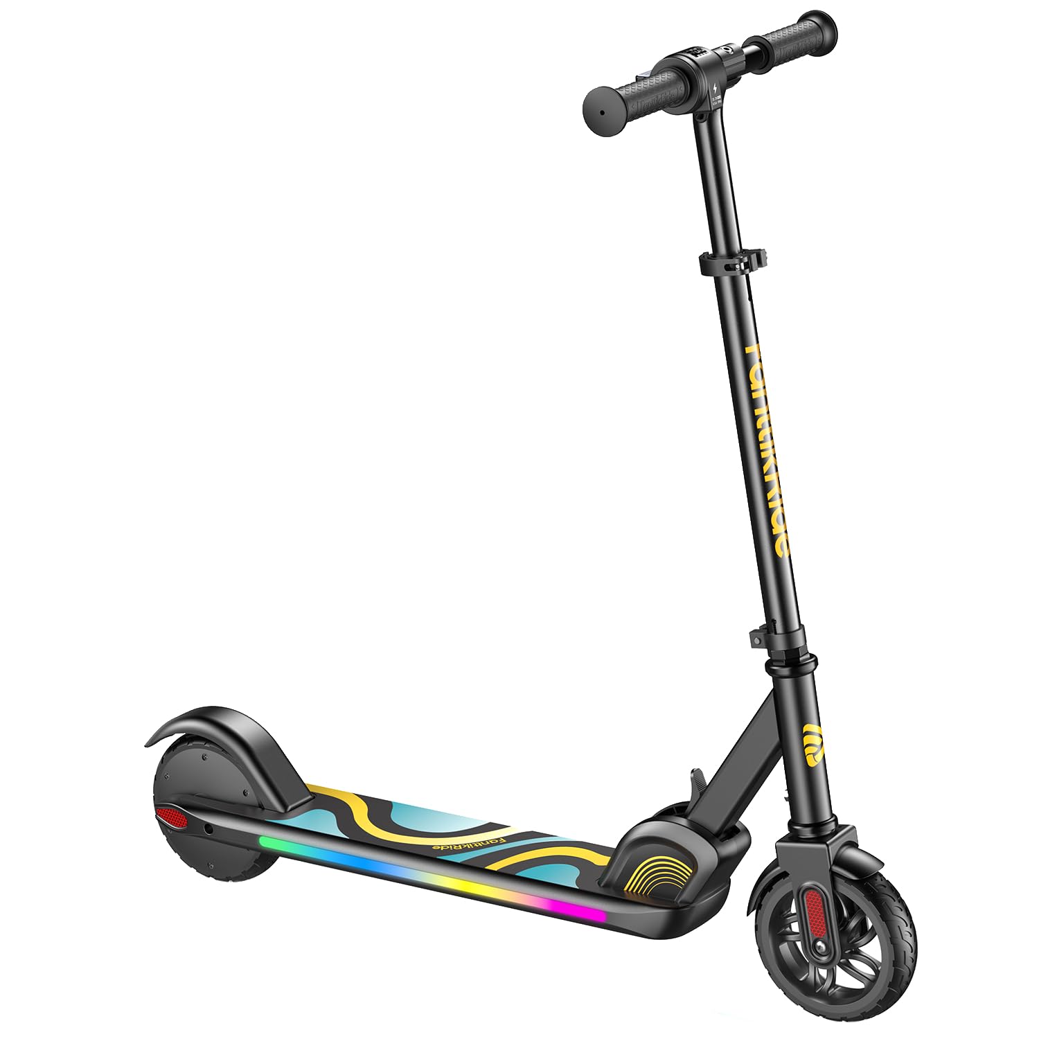 FanttikRide C9 Pro Elektroroller für Kinder 8-12 Jahren, Bunte Regenbogenlichter, 8/12/16 km/h, 8KM Reichweite, LED-Anzeige, Höhenverstellbar, Faltbar, für Jungen und Mädchen