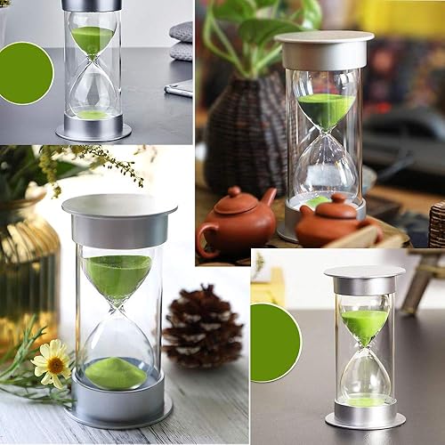 Miniatura 5 de Temporizador de arena de reloj de arena de 51015304560 minutos con temporizador de cristal de arena para mantel romántico, oficina, escritorio,