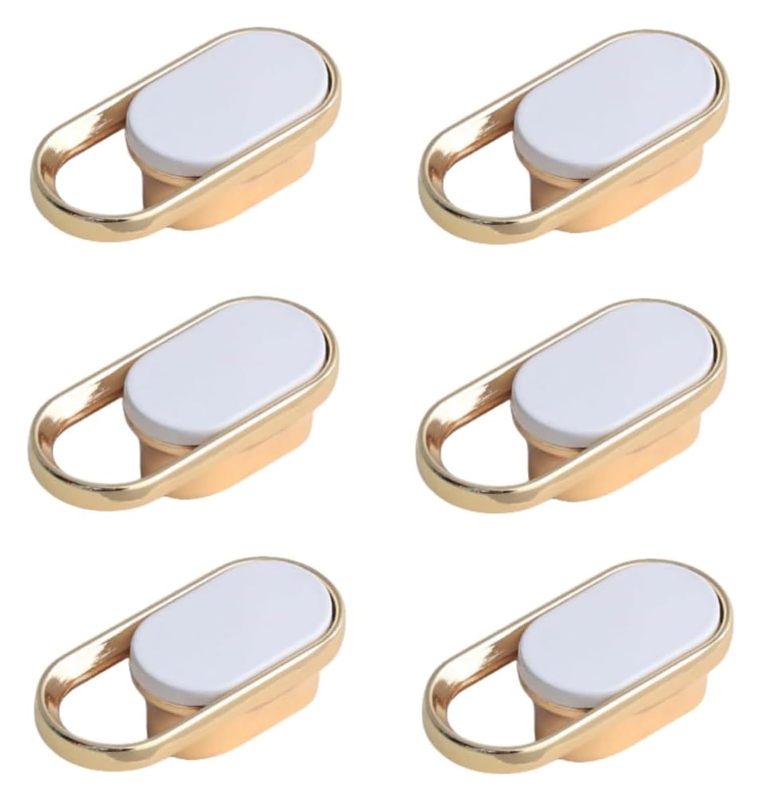 NLQCSXWEP Zinc Alloy Cabinet Bow Handle, Zinc Alloy Drawer and Cabinet Handles 6-Pack Multicolor(16mmk Gold+White)