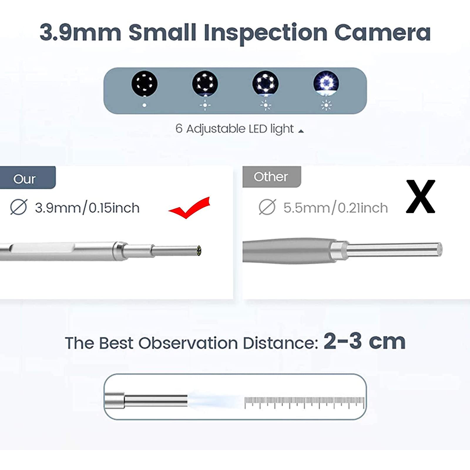 Otoscopio Digital 3.9mm Lente, Limpiador De Tapón De Oído, Cámara De Gancho De Oído, 4.5 Pulgadas 1080P HD, Cámara De Cera De Oído Con 2500mAh Batería Recargable, Para Adultos, Niños Y Mascotas
