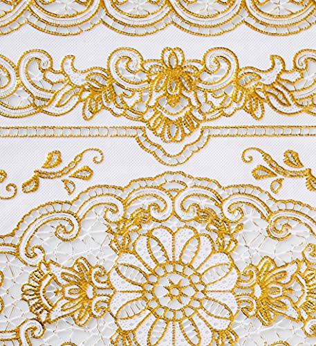 Reusable and Washable Set of 8, Soft Vinyl Lace Placemats or Doilies - Image 3