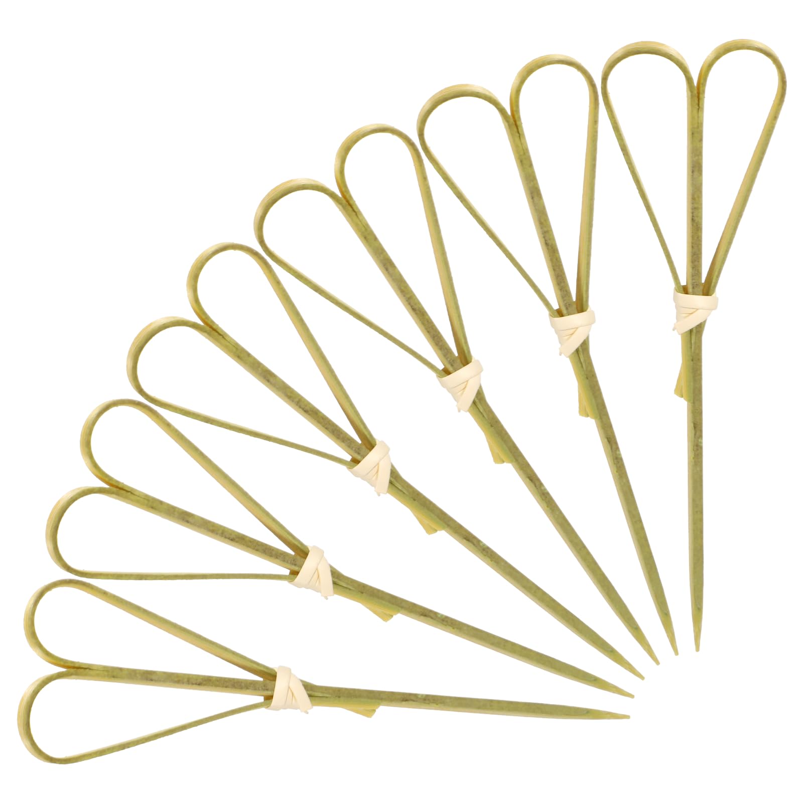 Bamboo Cocktail Picks Natural Bamboos Food Picks Charcuterie Accessories 100 Pcs Heart Shaped Bamboo Sticks 4.7 Inches for Cocktail Party Barbeque Club Sandwiches
