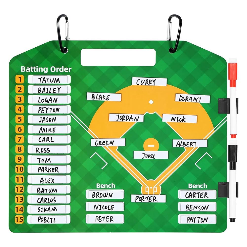 Magnetisches Baseball-Aufstellbrett, trocken abwischbar, wiederverwendbar, Softball-Aufstellbrett für Baseball-Coaching