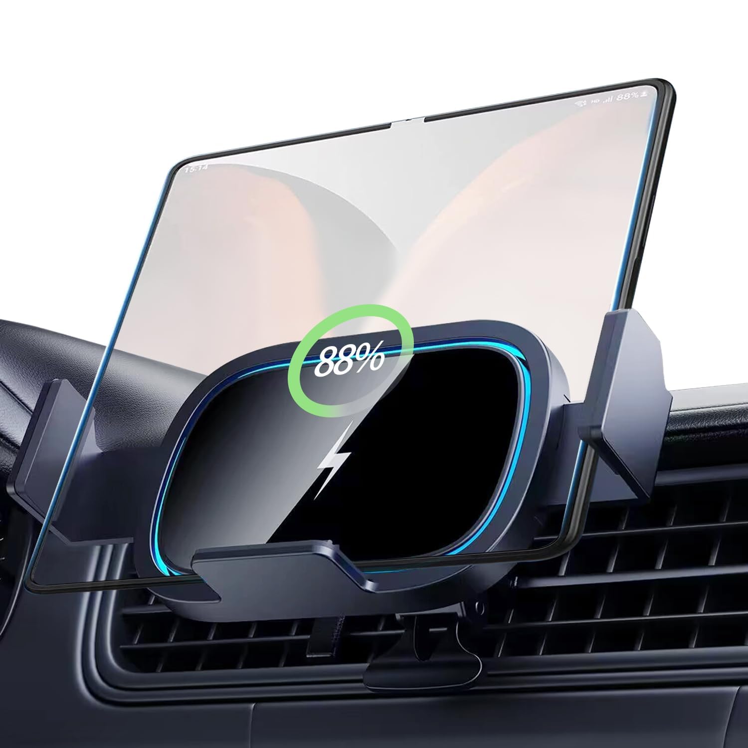 Wireless Car Charger for Galaxy Z Fold 5/4/3, 15W Fast Charging Car Mount, Air Vent Charging Car Phone Holder