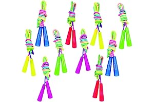 10 Pcs Rainbow Jump Rope Set: Vibrant and Durable Skipping Ropes for Kids
