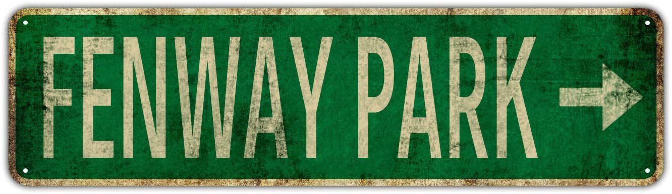 Yaasimoule Metal Fenway Park Street Sign Rustic Tin Sign Home Outdoor Art Wall Decor 4X16 Inches