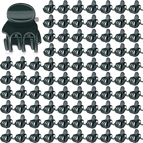 Namalu 120 Stück Orchideen Clips Kunststoff Pflanzen Clips Dunkelgrüne Mini Orchideen Stütz Klammern Garten Blumen Ranken Klammer zum Stützen und Halter von Pflanz 0,7 x 0,6 x 0,6 Zoll