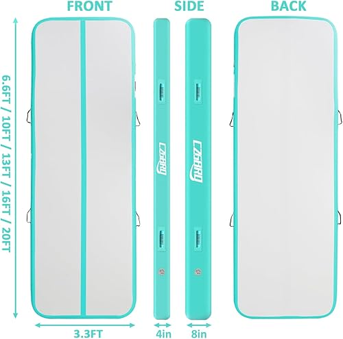 Miniatura 4 de Tumbling Track Mat Thickness Inflatable Gymnastics Mats Air Mat Tumble Track, Air Floor Training Mats with Air Pump for Kids Gym Home Use