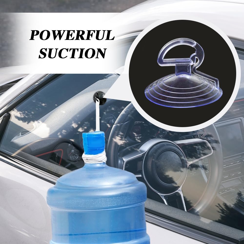 30 Ventosas Transparentes Para Parabrisas Coche - PVC, Diámetro 4.5 Cm, Para Parasoles, Ventanas, Baño