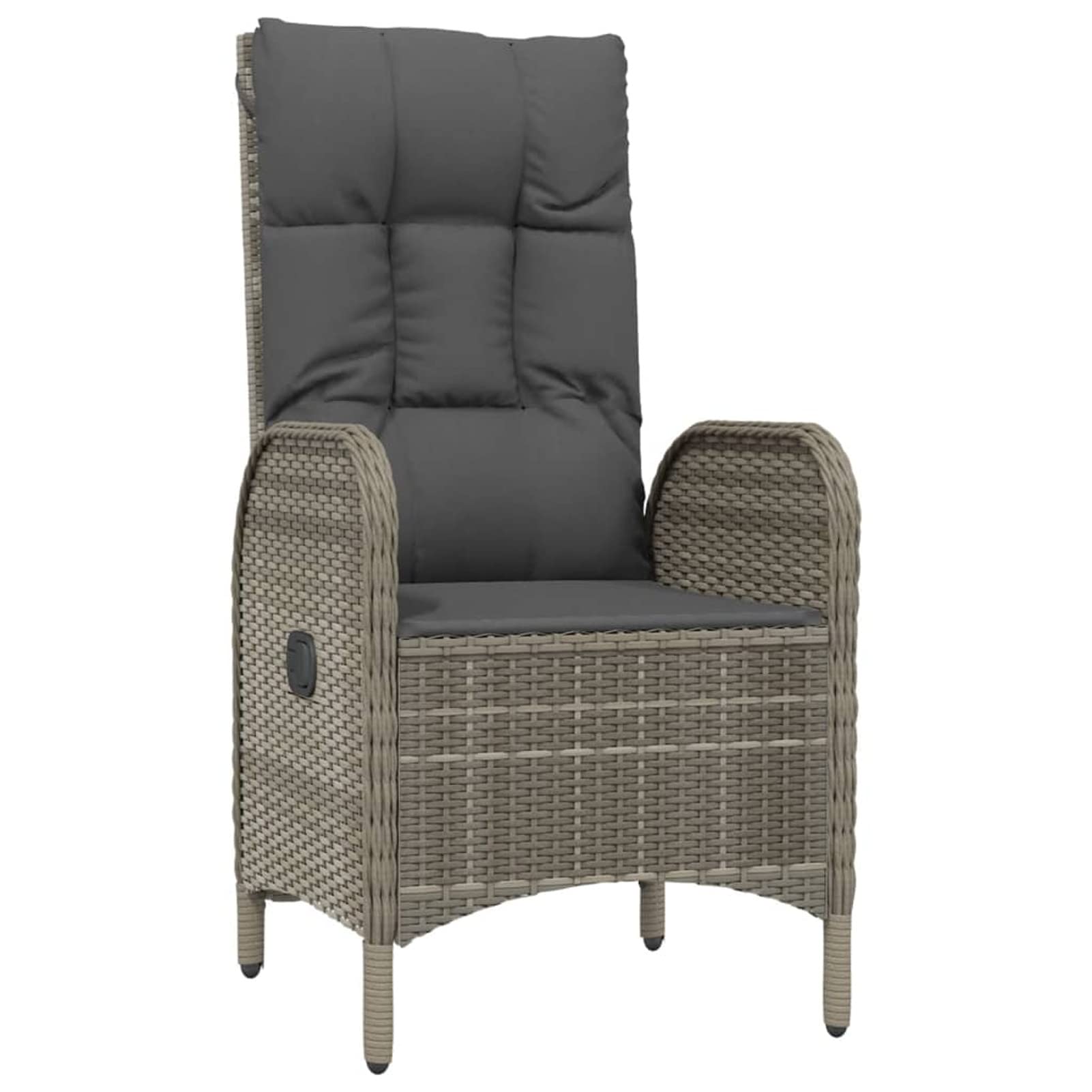 3185205 Set da Pranzo Giardino 5pz Nero e Grigio con Cuscini Polyrattan Testata in Legno,Testata Letto Matrimoniale Muebles Dormitorio Spalliera Letto Testiere per Letto Matrimoniale