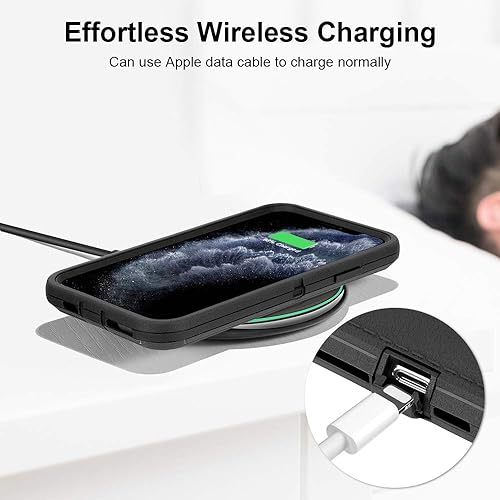 Miniatura 6 de CAFEWICH Funda para iPhone 11 Pro, resistente y duradera Defender 3 en 1, a prueba de golpes, funda protectora de cuerpo completo para iPhone 11 Pro