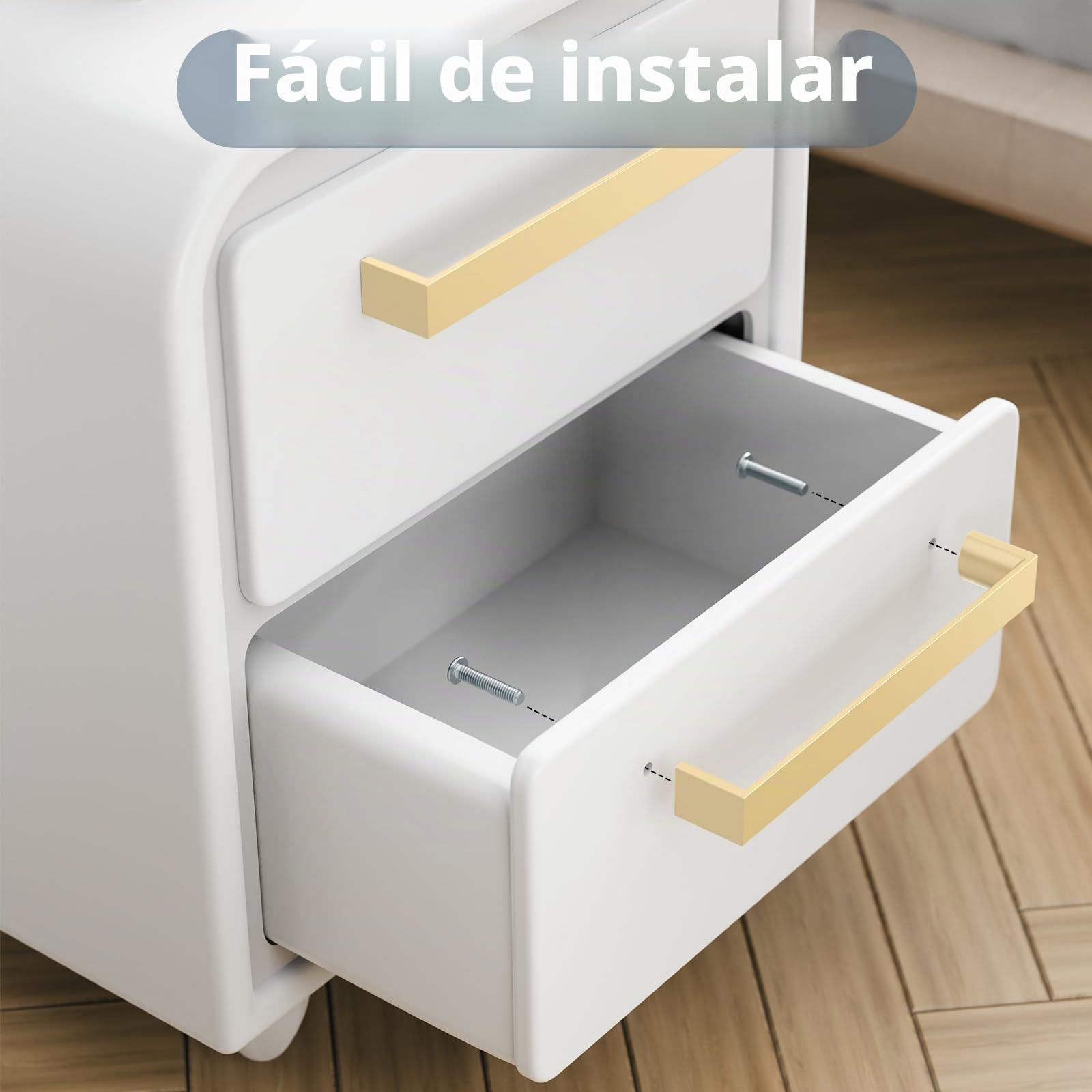 FURNIWARE Tiradores para muebles (10 unidades, latón, 160 mm, distancia entre orificios, armarios, cocina, muebles, cajones)