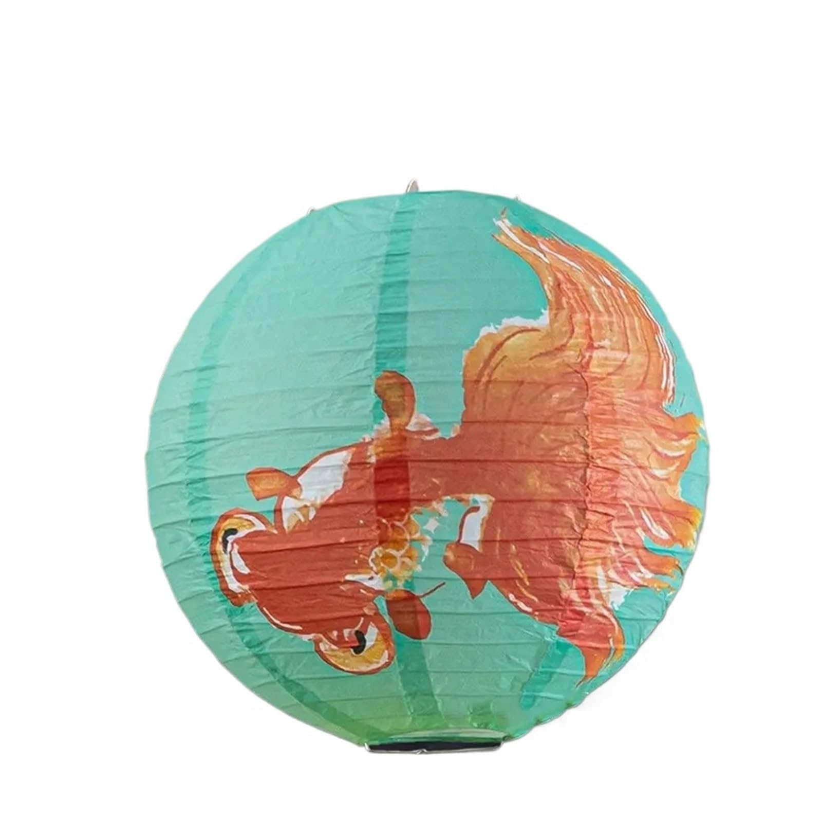 10Pcs Lantern Hanging Portable Festival Antique Good Luck Traditional Round Paper for Party(Color2)