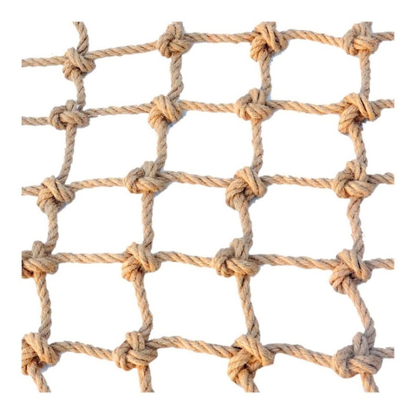 safety net Kids Climbing Rope Wear-Resistant Hemp Netting Jute Hemp Rope Garden Fence Net Outdoor Decorative Nets (1x1m) railings(10cm)