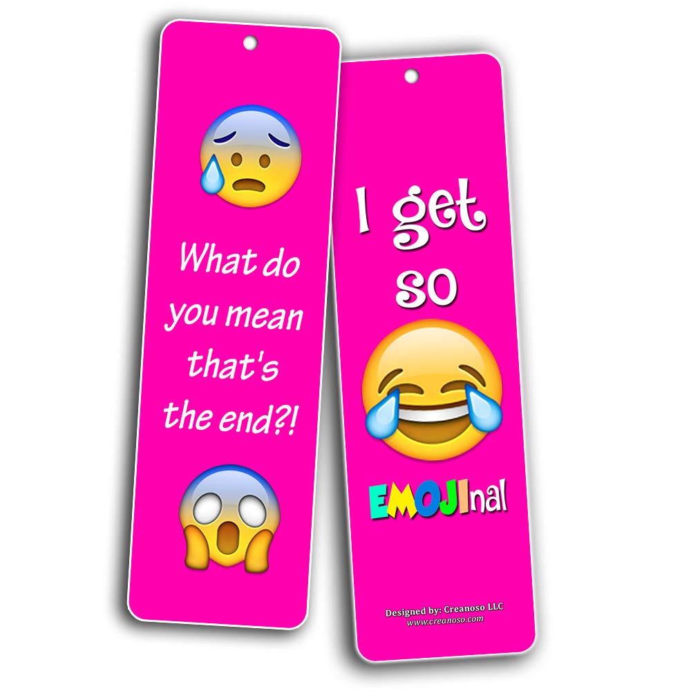 Creanoso Emoji Bookmarks for Bookworm (12-Pack) – Premium Gift Set ...