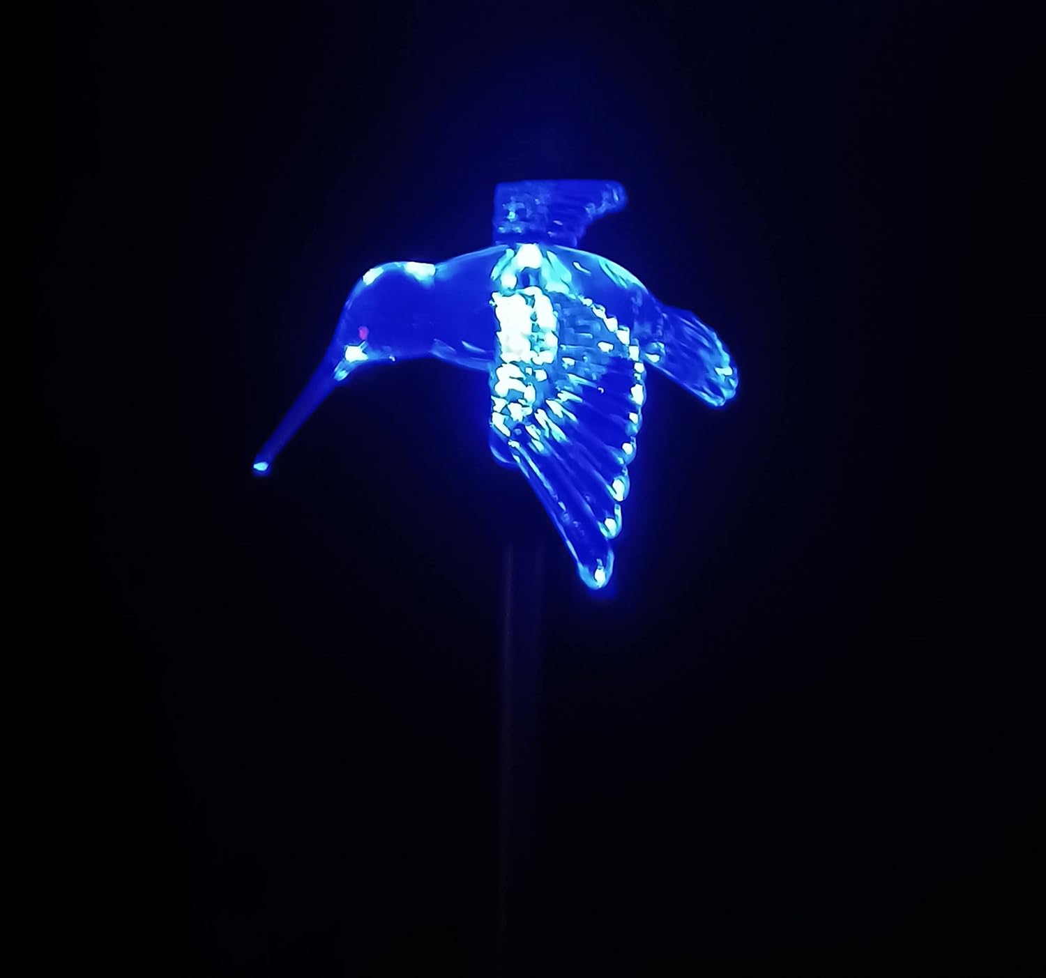 Starry Illuminate 2 PCS Solar Color Changing Hummingbird Style Garden Stake Light (Wing Down)