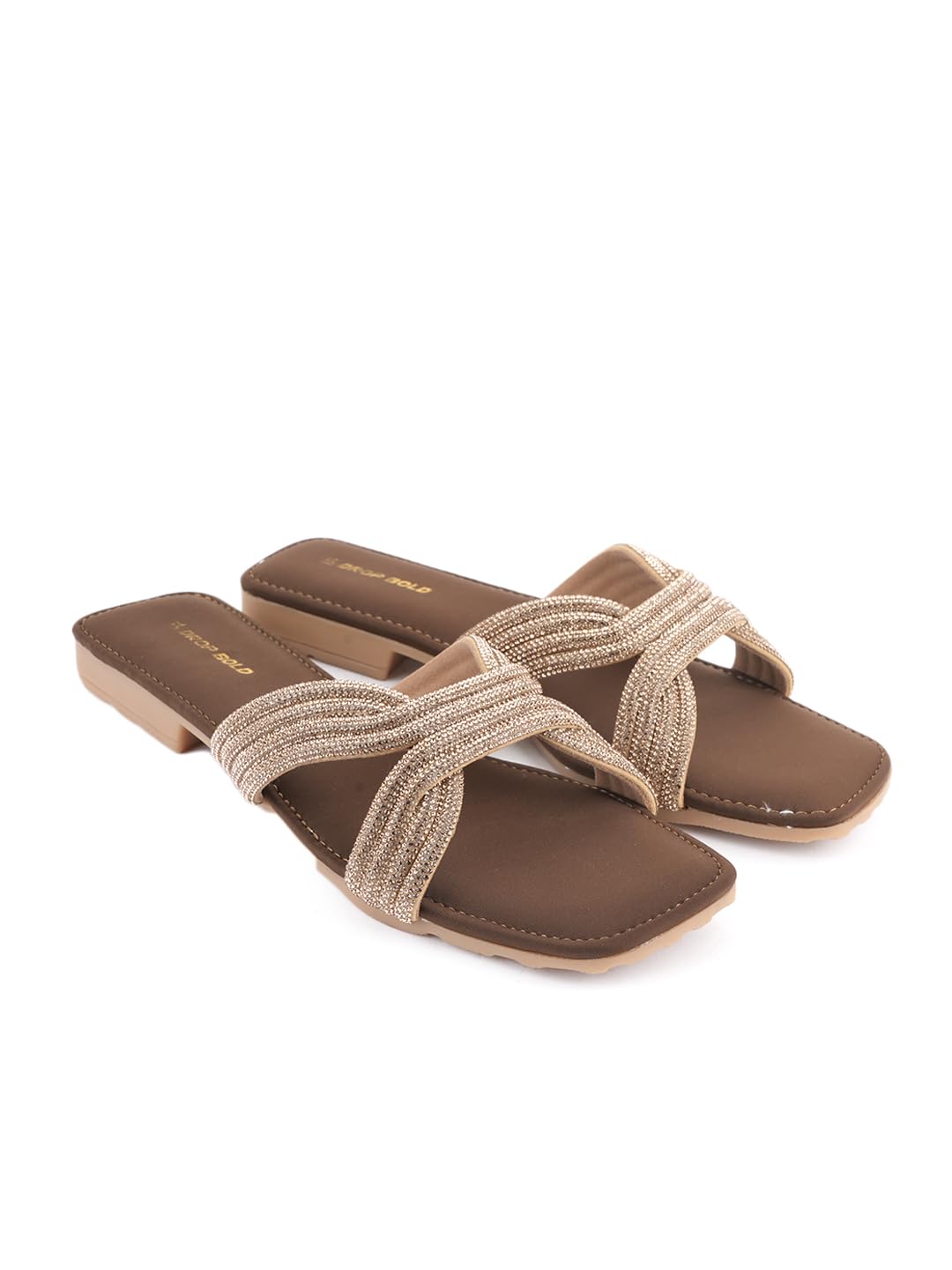 EMBELLISHED OPEN TOE FLATS FOR WOMEN-image-21