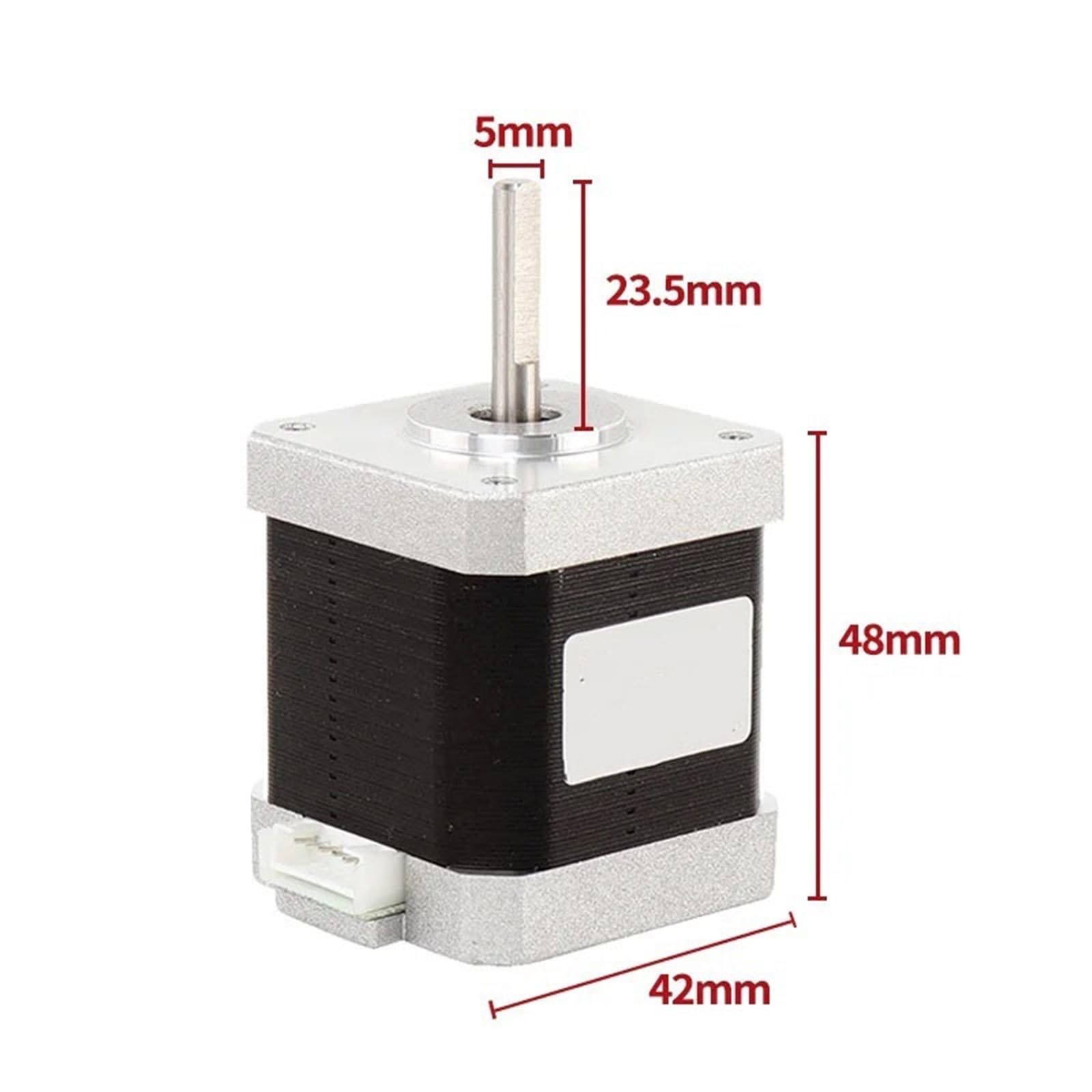 GTPBAO sterownik sterownika 5 szt. 2-fazowy 4 przewody 42 x 48 mm silnik krokowy 1,8 A 52 N.cm Nema 17 silnik krokowy 1,8 stopnia 42 silnik krokowy do frezarki CNC
