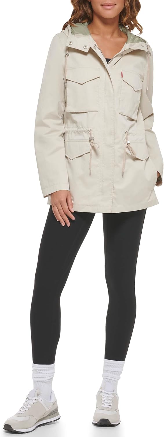 Levi's Women's Four Pocket Hooded Military Jacket