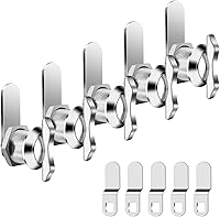 Vista 1 de Cerradura de leva desplazada de 5/8 pulgadas, 5 compartimentos sin llave para RV, pestillo de cajón de buzón de gabinete, cilindro de repuesto 100%
