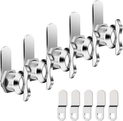 Cerradura de leva desplazada de 58 pulgadas, 5 compartimentos sin llave para RV, pestillo de cajón de buzón de gabinete, cilindro de repuesto 100%