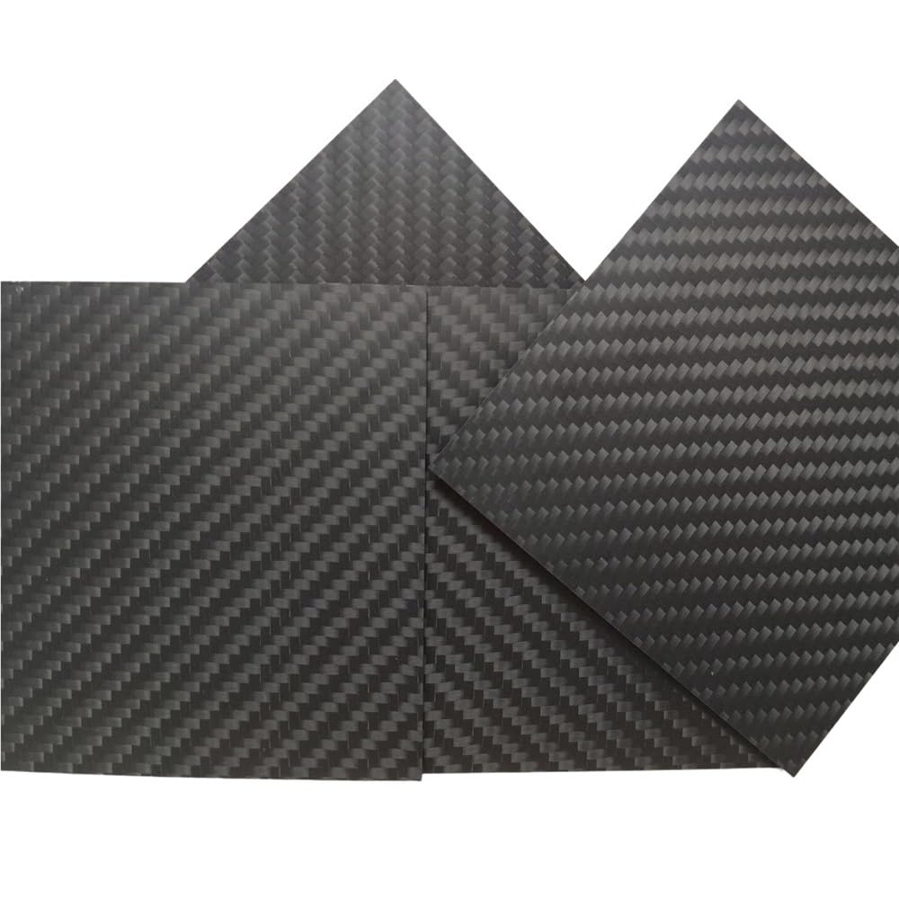 Scheda composita Foglio quadrato in fibra di carbonio 3K con finitura opaca, pannello composito 10x10 cm for robotica automobilistica, 1 pezz0(4mm)