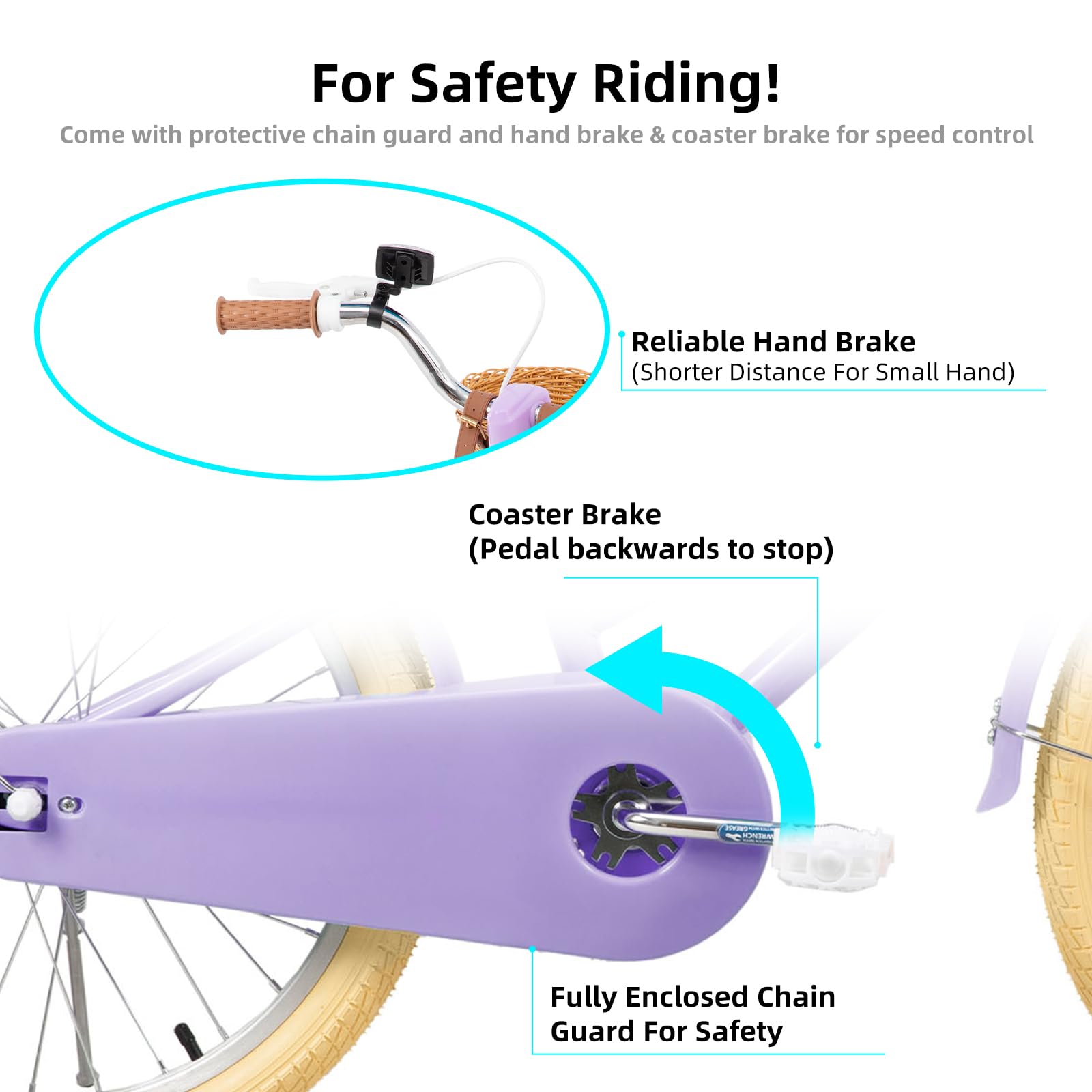 KEANO Marigold: Bicicleta de 12/16/20 Pulgadas para niñas de 2 a 9 años, Bicicleta de 12/16 Pulgadas con ruedines y Cesta