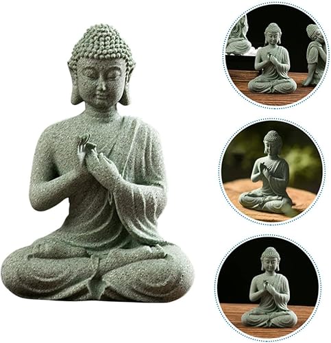 Miniatura 5 de NOLITOY Estatua de Buda para pecera, decoración de pecera, estatua de Buda Zen, ruinas de acuario, decoraciones de Buda Buda, pecera, decoración de