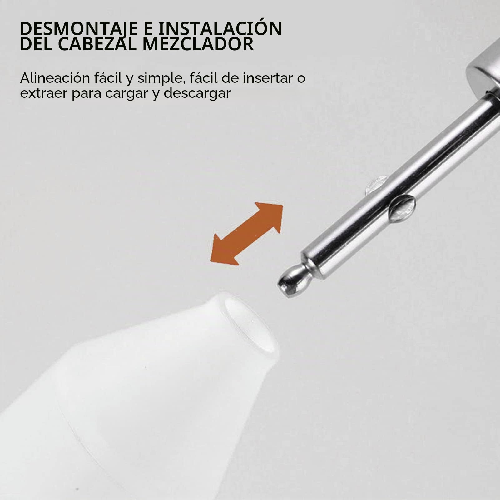 Batidora de Mano Inalámbrica Batidora de Huevos Eléctrica Recargable por USB para Preparar café (Blanco)