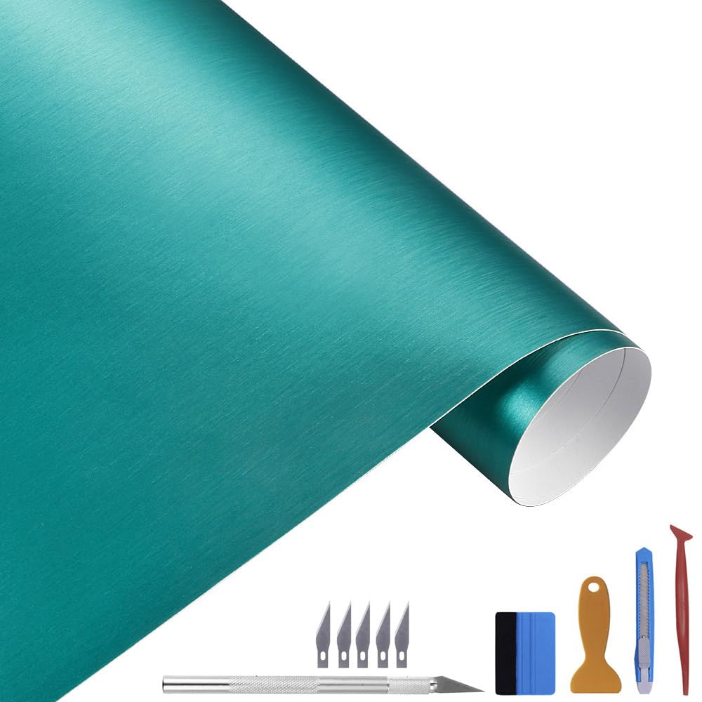 NewL 30 cm x 150 cm negro cepillado de acero inoxidable metálico película de envoltura de vinilo mate cromado cepillado para coche, hoja de pegatina para muebles de ordenador portátil de motor (negro) — view 27