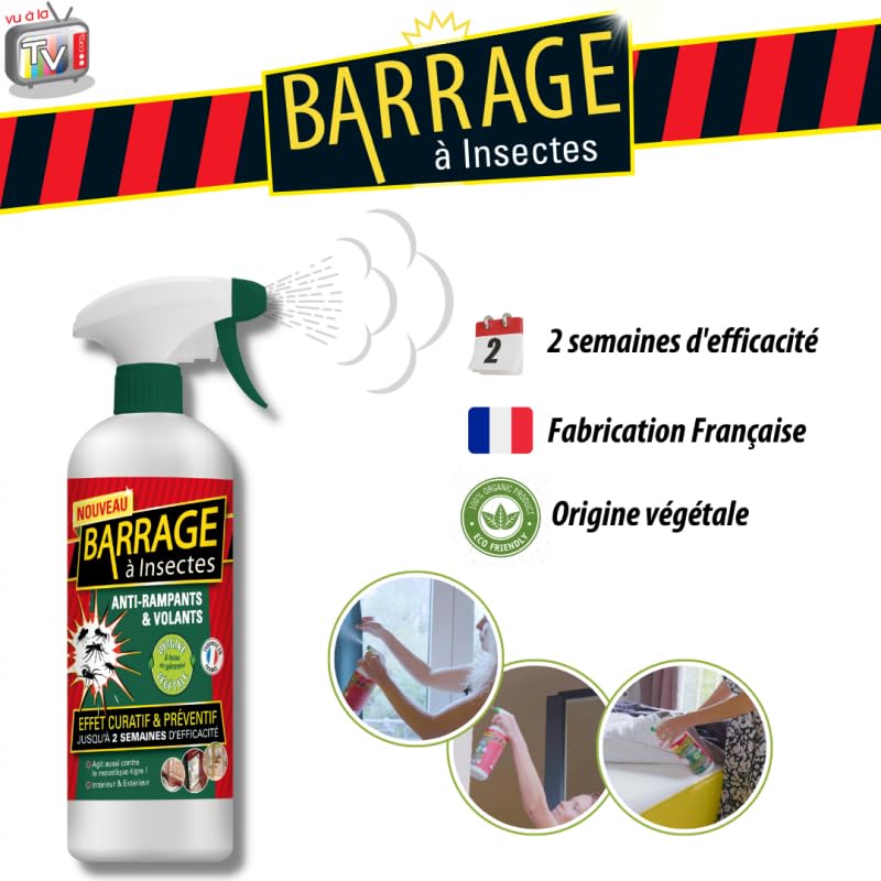 Barrage aux insectes base de géraniol VENTEO 1L anti-nuisible efficace