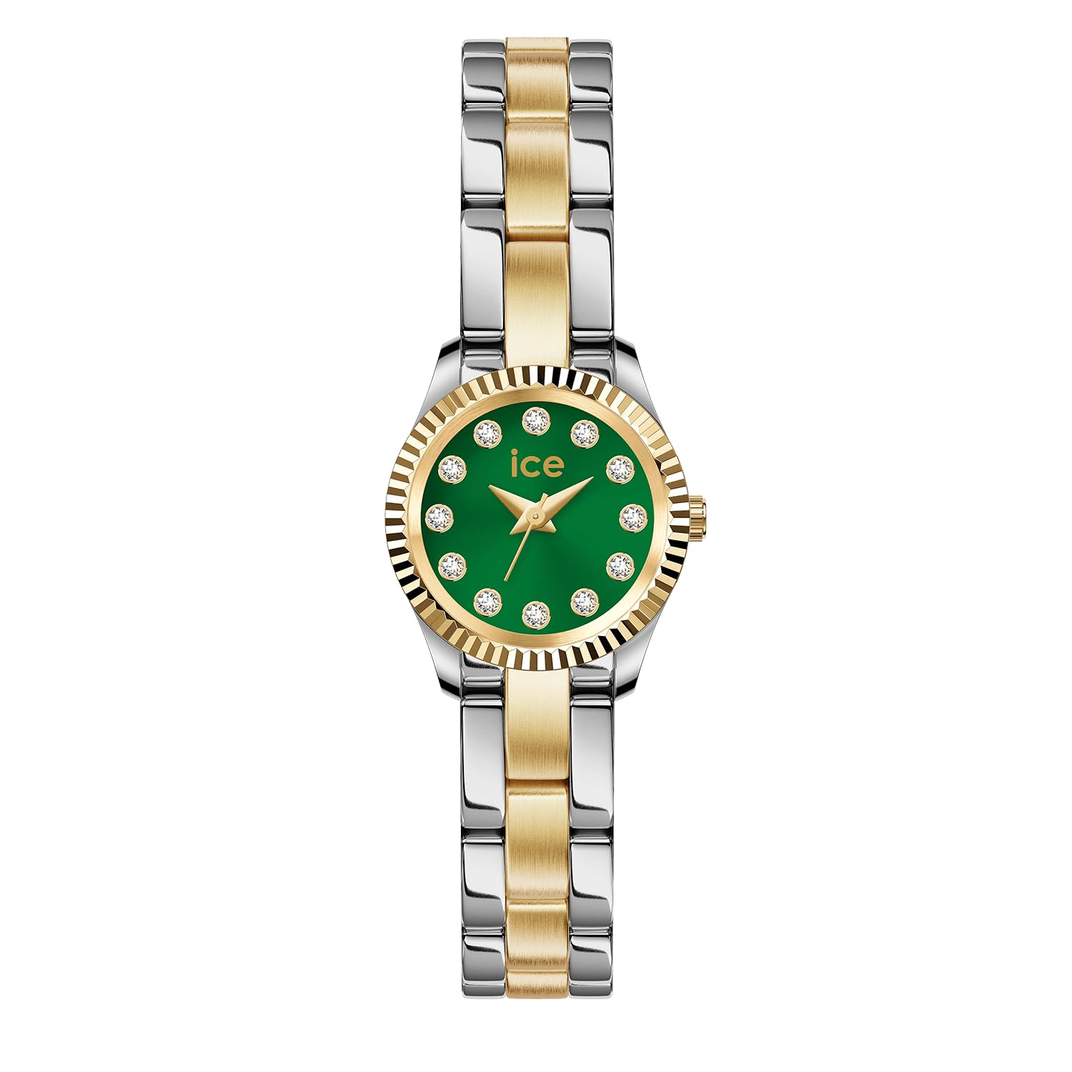 ICE-WATCH - ICE Mimi Silver Gold Olive - Montre Tendance argentée Pour Femme avec Bracelet en Acier inoxydable - 025538 (19mm)
