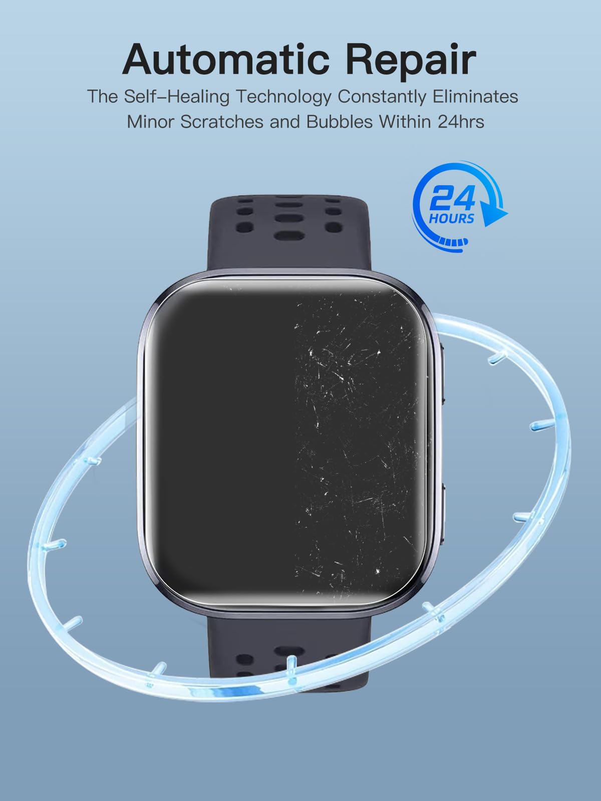 ivoler 3 Stücke Hülle mit Schutzfolie für Amazfit Bip 6, Vollständige Abdeckung Stoßfest Kratzfest Schutzhülle Ultradünne Weiche TPU Displayschutz Case, 2 Transparent 1 Schwarz