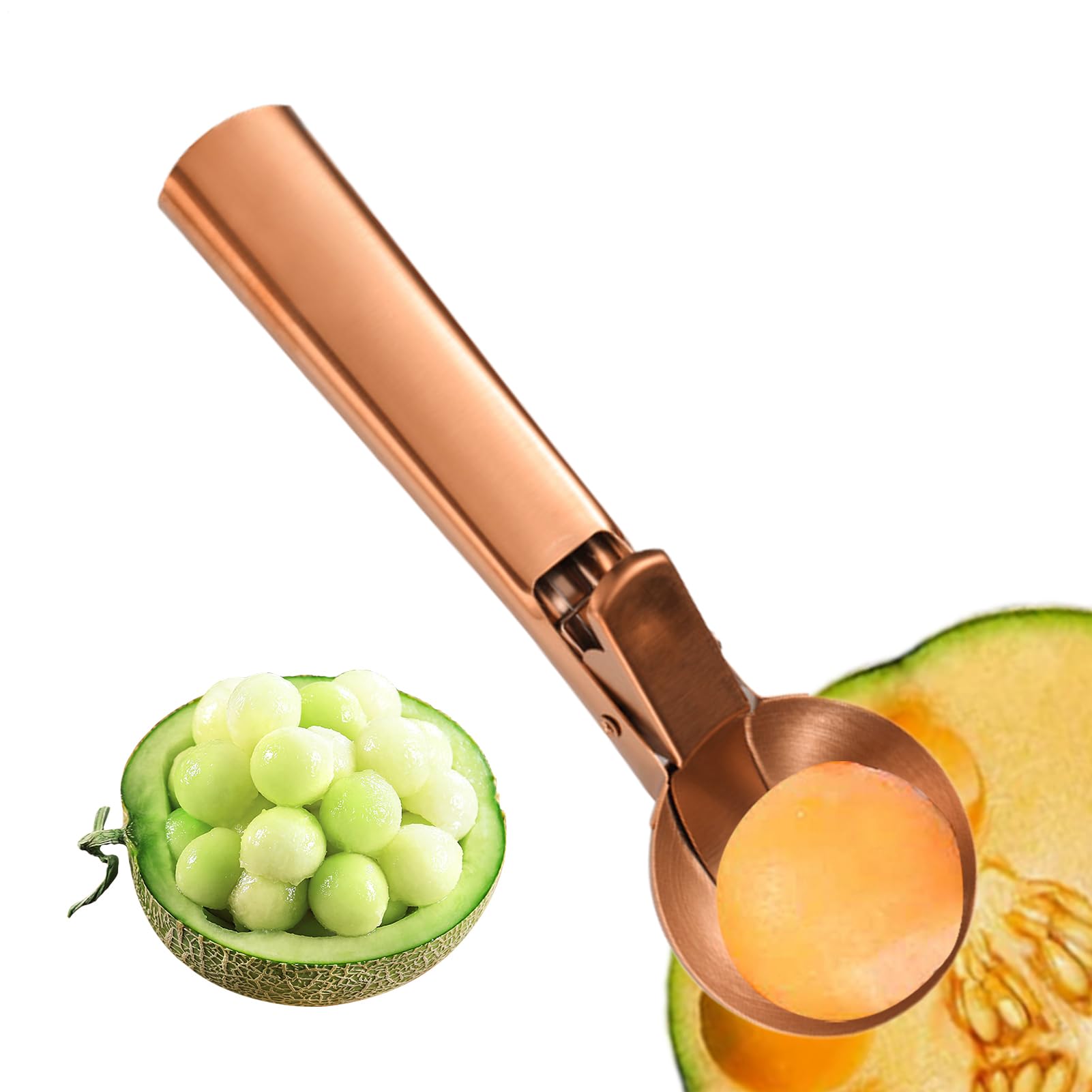 Eiscreme-Portionierer Edelstahl Mit Rutschfestem Griff Und Robuster | Portionierlöffel Für Dessert Buffet Party Küche Zuhause Teig Süßigkeiten Popcorn Wassermelone