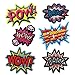 Qingxii Decorr 12pcs Assorted Pow Bam Wow Letter/Alphabet Sewing on/Iron on Embroidered Patches Clothes Dress Hat Pants Shoes Curtain Sewing Decorating DIY Craft Embarrassment Applique Patches